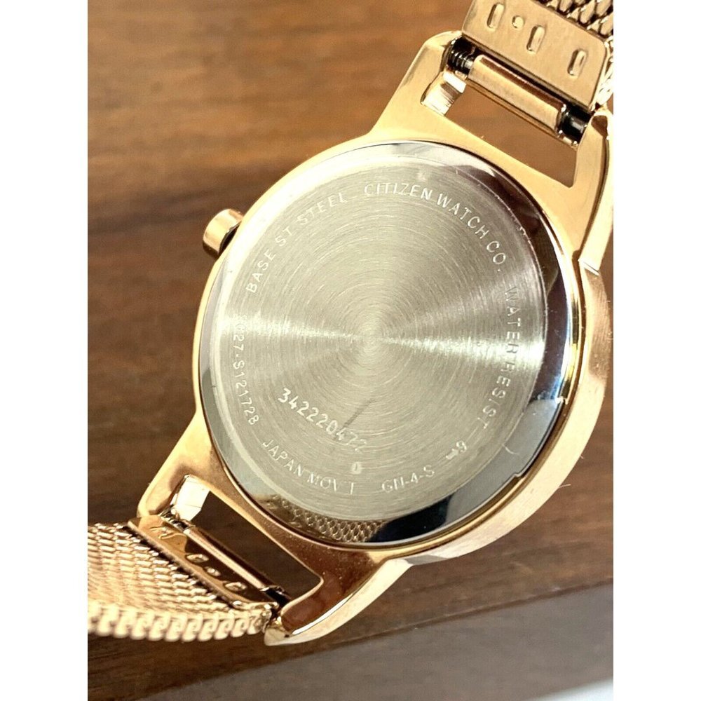 Citizen Women's Watch EZ7003-51X Quartz Rose Gold Mesh Band Steel Petite 26mm - Picture 5 of 12